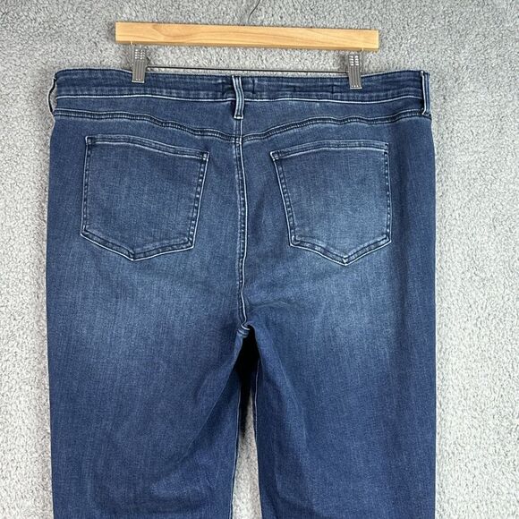 NYDJ Ami Skinny Jeans 20W Blue‎ Raw Hem Side Slit High Rise Stretch Plus - Picture 6 of 12
